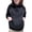 Black, variant on Women's Puffer Jacket Lightweight Zip Up Long Sleeve Hooded Jacket Patchwork Quilted Down Coat Winter Warm Outerwear