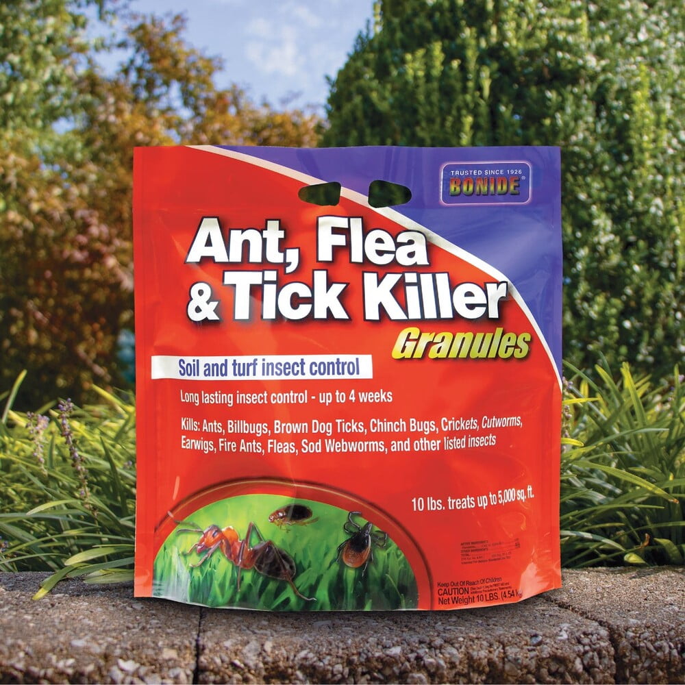 Bonide Ant, Flea & Tick Killer Granules - Insecticide, Ready to Use - 10 lb — Residential Use, Standard Application