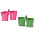thumbnail image 1 of 8122E AG-HPK S-2 Enameled Galvanized Double Planter - Set of 2, 1 of 1