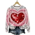 thumbnail image 4 of Vintage Tees for Women 2025 Cute Heart Print Long Sleeve Tunic Tops Casual Round Neck Long Sleeve Printed T-Shirt Top Dressy Casual Loose Blouses, 4 of 7