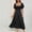 *Black, variant on ClodeEU Women's Off Shoulder Puff Sleeve Cinched Waist Midi Dress,Casual Summer Midi Dress Black,Women's Plus L
