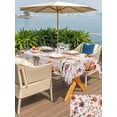 thumbnail image 5 of Outdoor Tablecloth with Umbrella Hole for Patio/Picnic/Party/Camping, Pink Spring Floral Waterproof Table Cloth Rectangle Table Cover Washable, Summer Botanical Vintage Birds (52"x 70"), 5 of 8