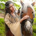 thumbnail image 4 of 5 Packs Fairy Elf Costume Renaissance Traditional Irish Viking Dress Fairy Elf Ear For Halloween Cosplay Masquerade Party (medium), 4 of 4