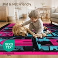 thumbnail image 4 of ODIKA 9'x12' Washable Area Rug Personalized Album Cover Retro Cassette Vinyl Kpop Movie Theater for Master Suite, California King, Under Bed, Non-Shedding, Easy Care, 4 of 7