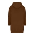 thumbnail image 4 of Stralyhd Women's Zip Up Hoodies Non Fade Fabric Long Tunic Sweatshirts Oversized Casual Long Sleeve 2026 Fall Hoodie Jacket Coat Coffee M, 4 of 7