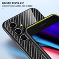 thumbnail image 3 of for Samsung Galaxy S25 FE Case, Carbon Fiber Pattern Tempered Glass Phone Case, Lightweight Slim Shockproof Protective Cover, Anti-Scratch Stained Glass Shell for Samsung Galaxy S25 FE, Color, 3 of 7