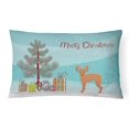 thumbnail image 1 of Hh Russkiy Toy Or Russian Toy Terrier Christmas Tree Canvas Fabric Decorative Pillo, 1 of 4