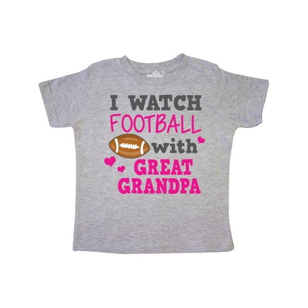 

Inktastic I Watch Football with My Great Grandpa Gift Toddler Toddler Girl T-Shirt