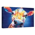 thumbnail image 2 of Smiley Cow Blue by Willowbrook Fine Art Canvas Art Print, 2 of 2