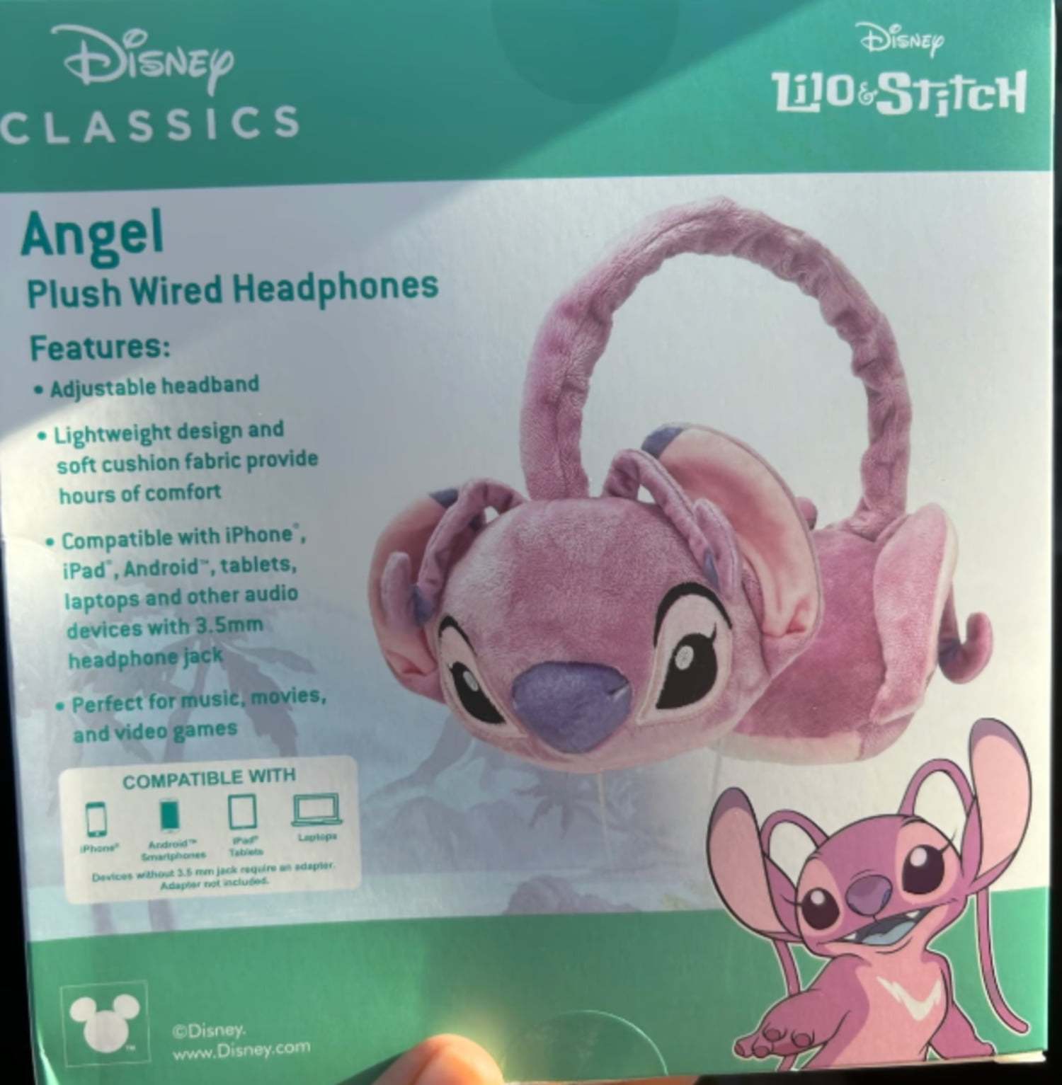 Disney Classics Angel Plush Wired Headphones - Walmart.com