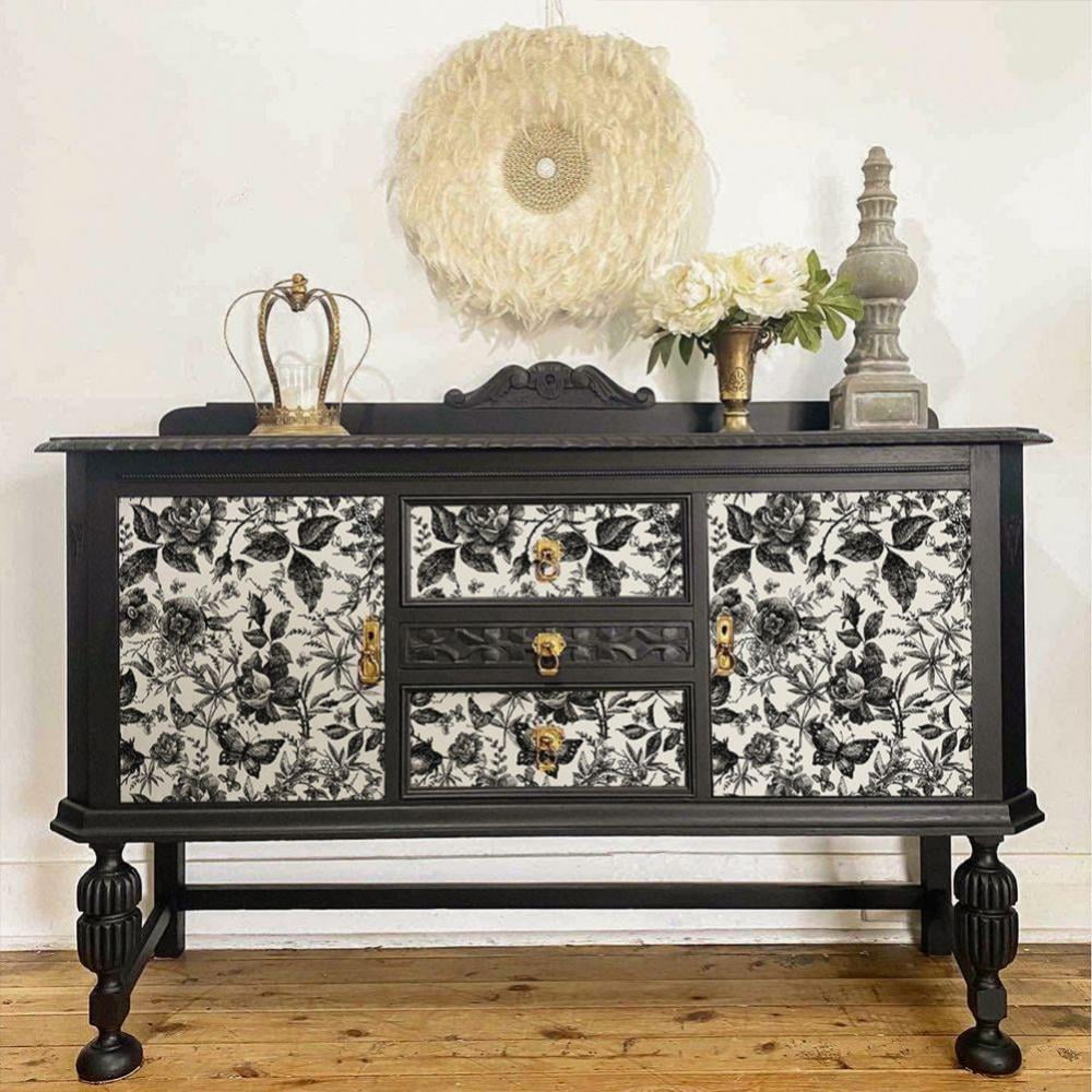 15.7" X 98.4" Floral Wallpaper Peel And Stick Wallpaper Vintage Flower Self-Adhesive Removable Decorative For Bedroom Wall Decor