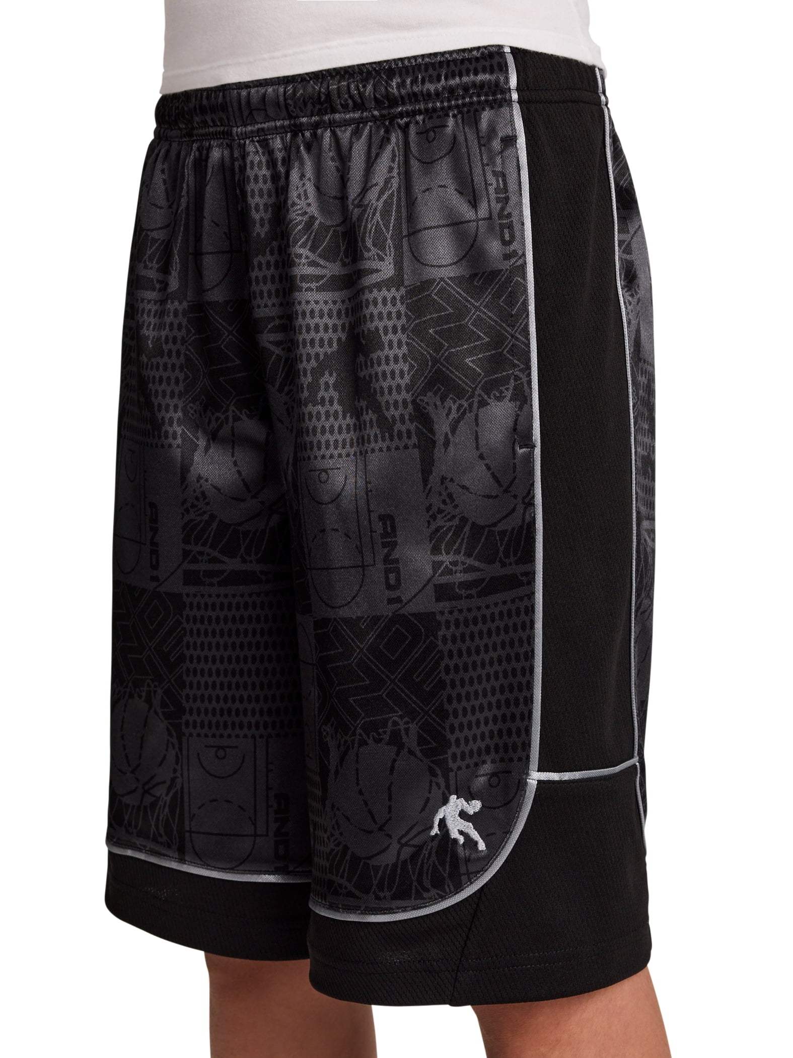 AND1 Boy's All Court Basketball Athletic Shorts, Sizes 4-18