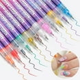 thumbnail image 2 of 12 Colors Nail Art Pens Set, DIY Nail Art Markers for Gel Nails, 3D Nail Polish Pen, Graffiti Dotting Point Liner Pens, For Art Drawing Painting Liner Manicure Tools, 2 of 9