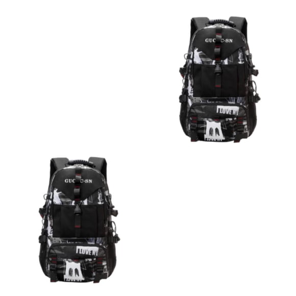 Eigraketly táctica de tela Oxford resistente al agua para y pesca, bolsa de , , senderismo al aire libre en blanco y negro 2piezas