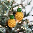 thumbnail image 4 of Adornos de árbol de Navidad de cristal con forma de piña dorada Adornos colgantes de cristal con forma de fruta dorada para Navidad 2024 Año Nuevo en el hogar, 4 of 5