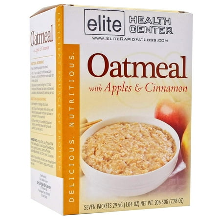 Elite Health Center High Protein Oatmeal, 15 Grams Protein, Low Sugar, Low Fat - Apple Cinnamon, 7-Count Box