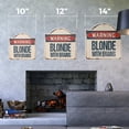 thumbnail image 2 of Blonde With Brains 10” x 10” Sign | Indoor/Outdoor Plastic | SignMission Designer Smart Women Hair Wife Girlfriend Novelty Gift Funny Joke Gag Road Garage, 2 of 4