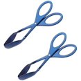 thumbnail image 1 of 2 pinzas para alimentos, pinzas de tijera de cocina de acero inoxidable Baikai, abrazadera de clip para servir para cocinar, barbacoa, buffet, ensalada (azul). Afortunado Sencillez, 1 of 5