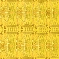 thumbnail image 1 of Ahgly Company Machine Washable Indoor Square Abstract Yellow Modern Area Rugs, 3' Square, 1 of 4
