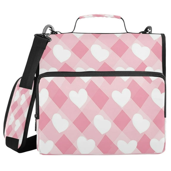 YAZAOO Zipper Binder trapper keeper Documents Organized Design Heartfelt Harmony Printed