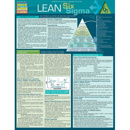 Lean Six Sigma - Quick Study (Best Lean Six Sigma Certification Programs)