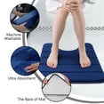 thumbnail image 2 of Tripumer U-Shape Memory Foam Toilet Rug Contour Bathroom Rug 20 x 24 inch Absorbent Mat Floor Carpet Bathroom Rugs Mat for Toilet Base Navy Blue, 2 of 6