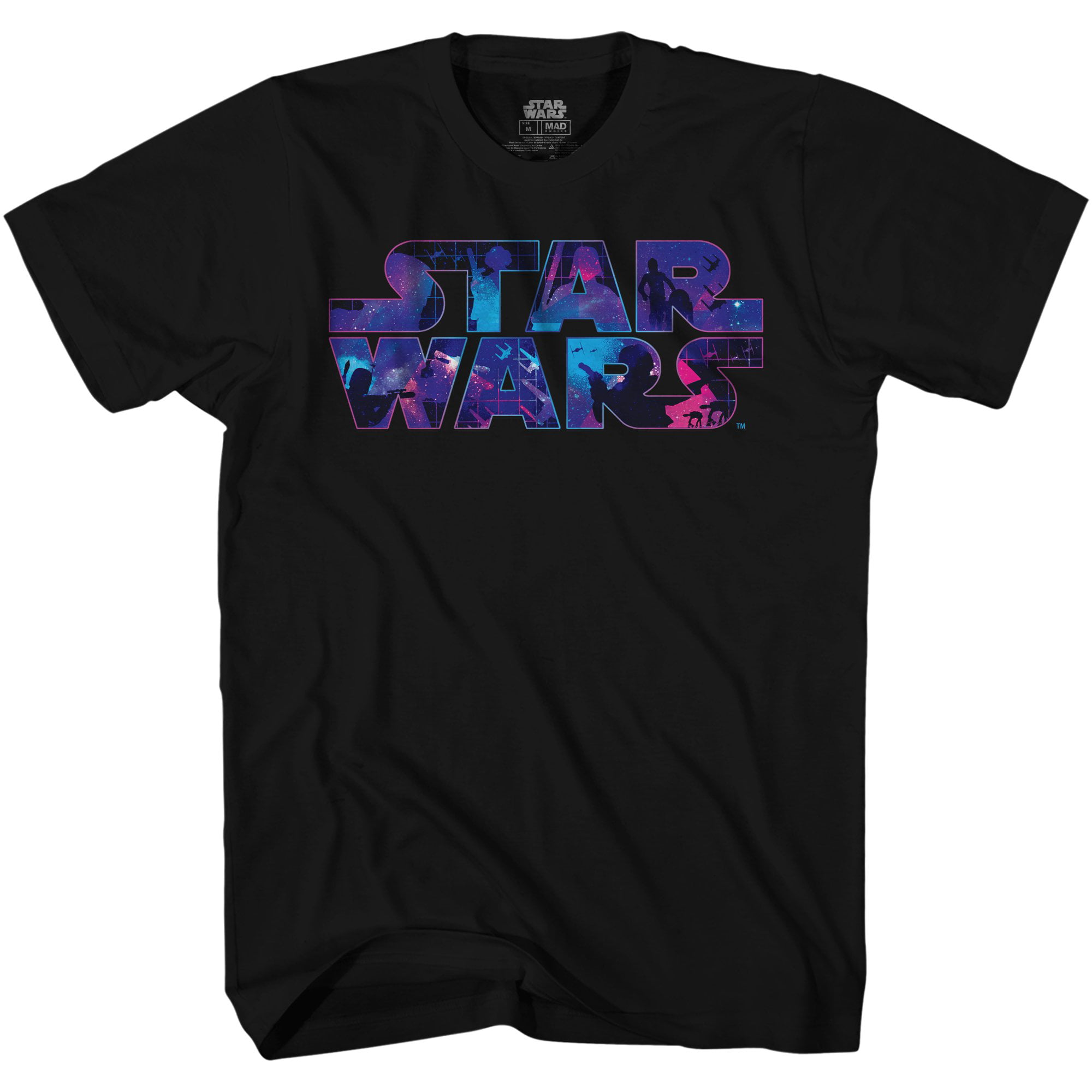 Star Wars - Star Wars Grid Map Wars SG Logo Adult Tee Graphic T-Shirt ...