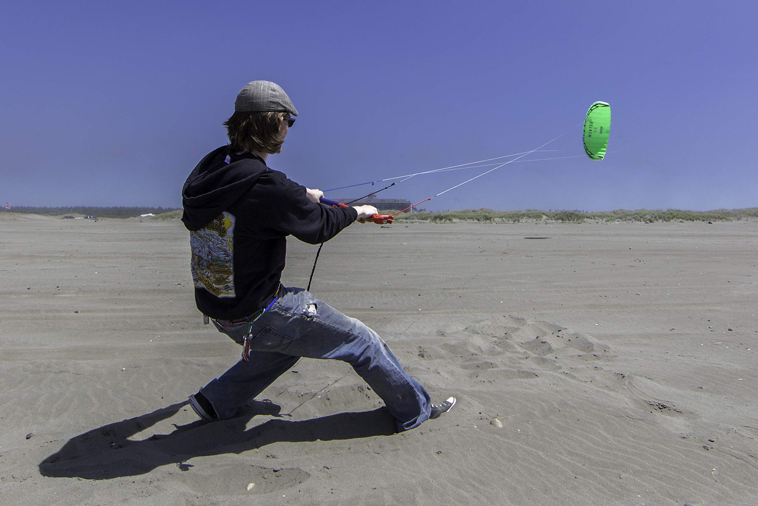 Prism Mentor 3.5m Water-relaunchable Three-line Power Kite Ready to Fly with Control bar, Ground Stake and Quick Release Safety Leash