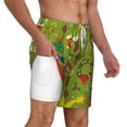 thumbnail image 2 of Kdxio Christmas Print Men'S Swim Trunks With Compression Liner 7 Inch Inseam Quick Dry Swim Shorts, 2 of 7