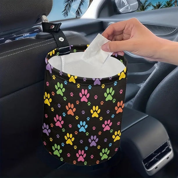 Car Mounted Garbage Bin Hanging Type Car Rear Seat Storage Car Mounted Garbage Bin Portable Trash Can