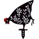 thumbnail image 1 of Estaca de jardín de arte de patio de pollo de metal decorativo TUNC Sencillez, 1 of 5