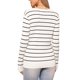 thumbnail image 3 of Suéter Casual INSPIRE CHIC para Mujer, de Rayas, Cuello Redondo, Diseño Hueco, Tendencia Otoño Invierno, Suéteres S Blanco, 3 of 5