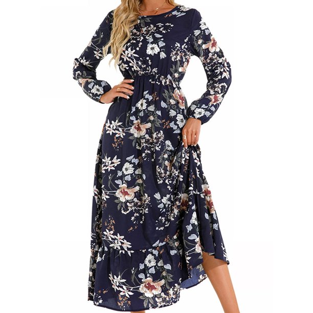 floral long gown design