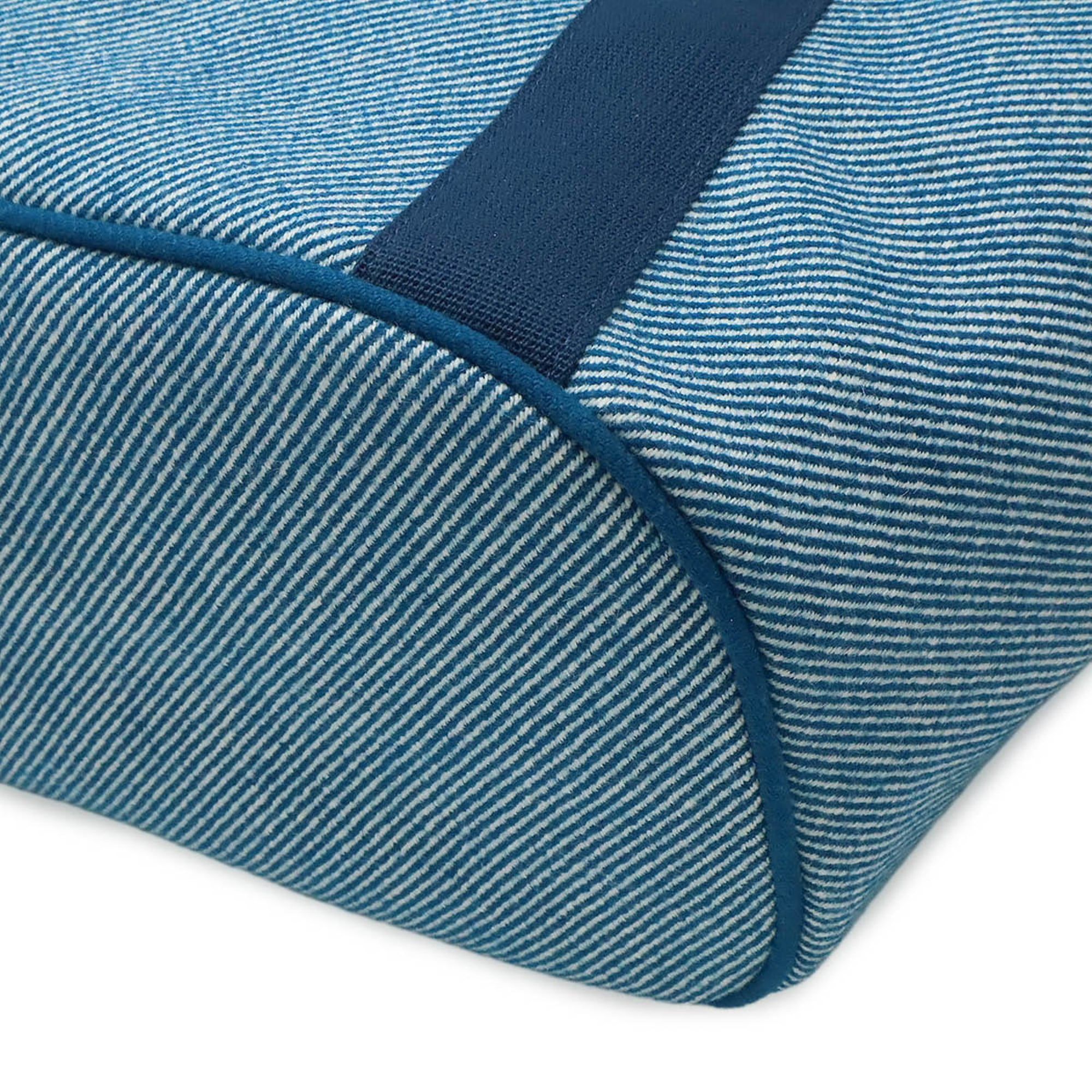 Pre-Owned HERMES Animonatte Diaper Bag Tote Shoulder Horse Wool Blue Pants (Diaper changing mat...