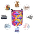 thumbnail image 6 of Balery Magic Mushrooms Round Laundry Basket with Handles Waterproof Freestanding Laundry Hamper for Clothes Toys in the Dorm and Family-Small, 6 of 8