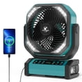 thumbnail image 1 of Ventilador de camping con luz KITWLEMEN Batería recargable de 20000 mAh, 1 of 7