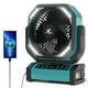 thumbnail image 1 of Ventilador de camping con luz KITWLEMEN Batería recargable de 20000 mAh, 1 of 7