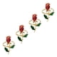 thumbnail image 3 of KAKOWELY 4 servilleteros de metal con forma de rosa, para restaurante occidental, decoración de mesa, 3 of 5