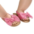 thumbnail image 4 of Baby Girls Princess Bowknot Sandals Soft Sole FlatNon-Slip  Summer Beach Shoes, 4 of 10