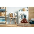 thumbnail image 2 of Ahgly Company Machine Washable Indoor Square Industrial Modern Red Area Rugs, 3' Square, 2 of 7