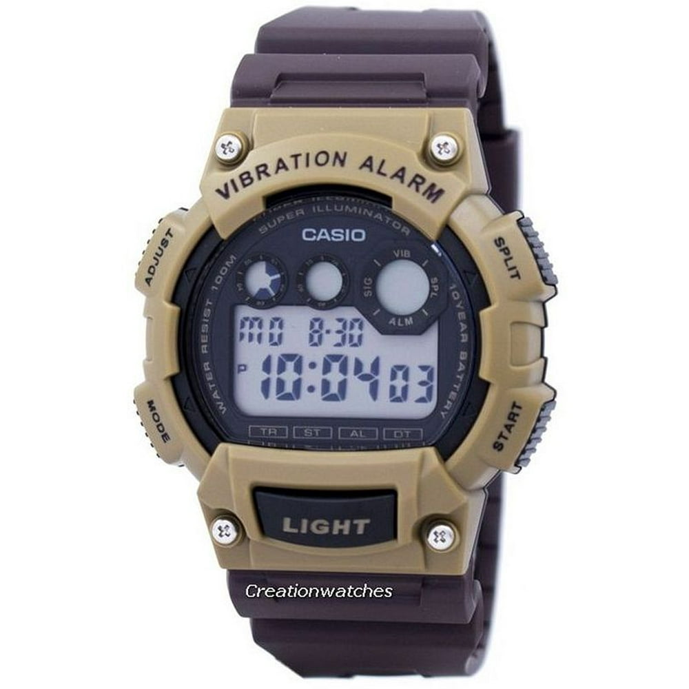 Casio Super Illuminator Vibration Alarm Digital W735H5AV Men's Watch
