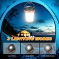 thumbnail image 2 of Lámpara de camping, linterna portátil recargable por USB, minilinterna portátil con 3 modos de iluminación ajustables, para bricolaje, sótano, tienda de campaña, iluminación de emergencia, 2 of 5