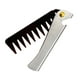 thumbnail image 5 of Peine plegable de acero inoxidable con mango, portátil, de bolsillo, para estilizar el cabello, ideal para esposos, padres y hombres (diente estrecho)., 5 of 7