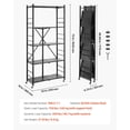 thumbnail image 3 of Foldable Storage Shelf with Wheels  Folding Metal Rack Shelving Unit  No Assembly Organizer Shelf for Garage  Kitchen  Basement * *, 3 of 9