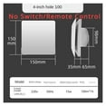 thumbnail image 1 of 4Inch High Speed Exhaust Fan Toilet Kitchen Bathroom Hanging Wall Window Ventilator Extractor with Remote Control ,High Power, 1 of 6