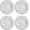 Salad Plates, Set of 4, variant on Winterberry 16-Piece Dinnerware Set Scalloped Stoneware