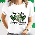 thumbnail image 1 of T-shirts de la Saint-Patrick pour Femmes T-Shirt Graphique à Manches Courtes Col Rond Saint-Patrick, 1 of 7