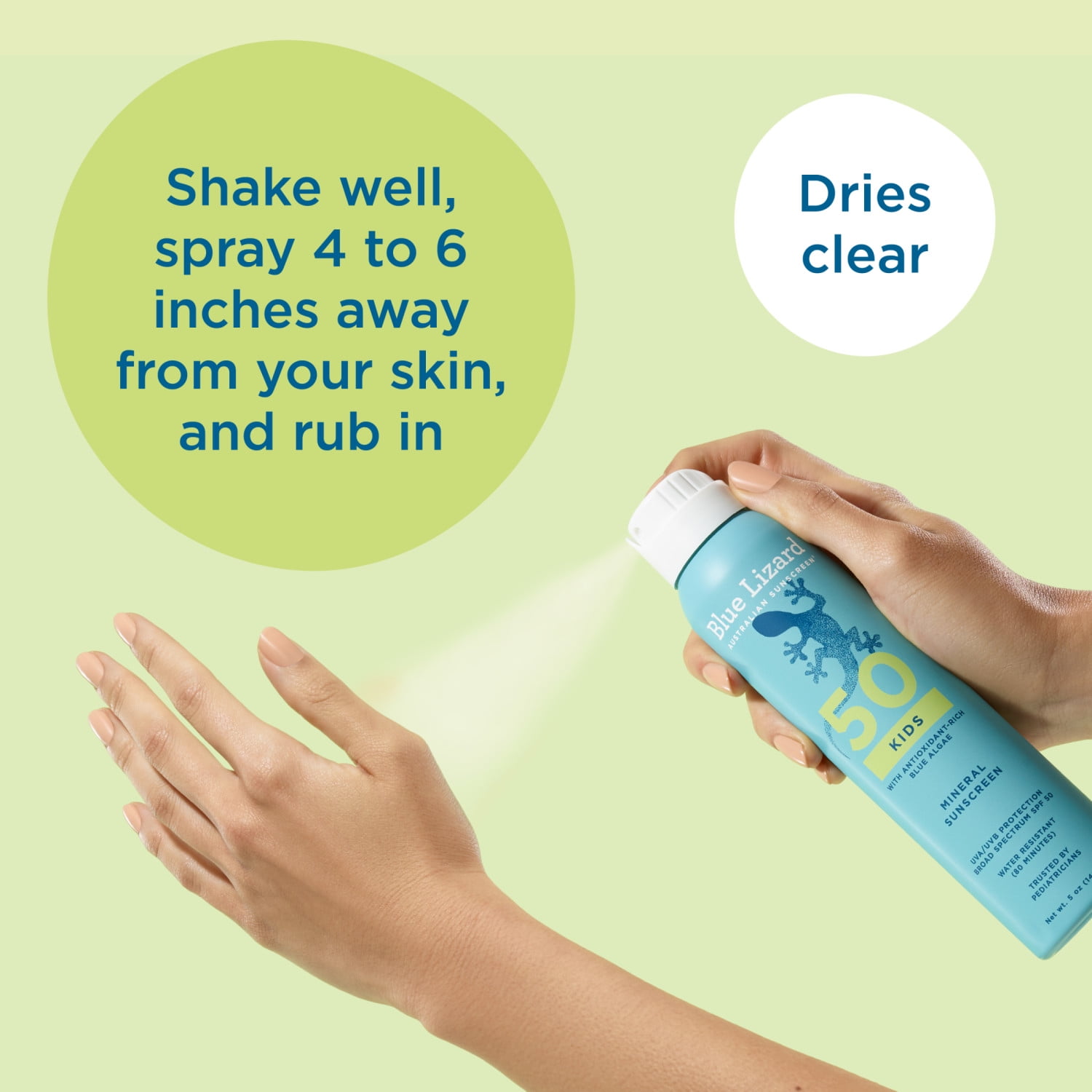 Blue Lizard Kids SPF 50 Mineral Sunscreen Spray, Broad Spectrum, 5 oz
