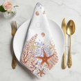thumbnail image 2 of Orange Coastal Cloth Napkins, Beach Nautical Coral Starfish Summer Washable and Reusable Dinner Napkins Set of 6, Table Napkin for Kitchen Party Birthday Wedding Hotel Housewarming 20"x20", 2 of 9