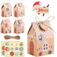 thumbnail image 1 of 24 Fillable Advent Calendars - Christmas Gift Boxes with 1-24 Digital Stickers, Wooden, for Christmas, Wedding, Thanksgiving, 1 of 5